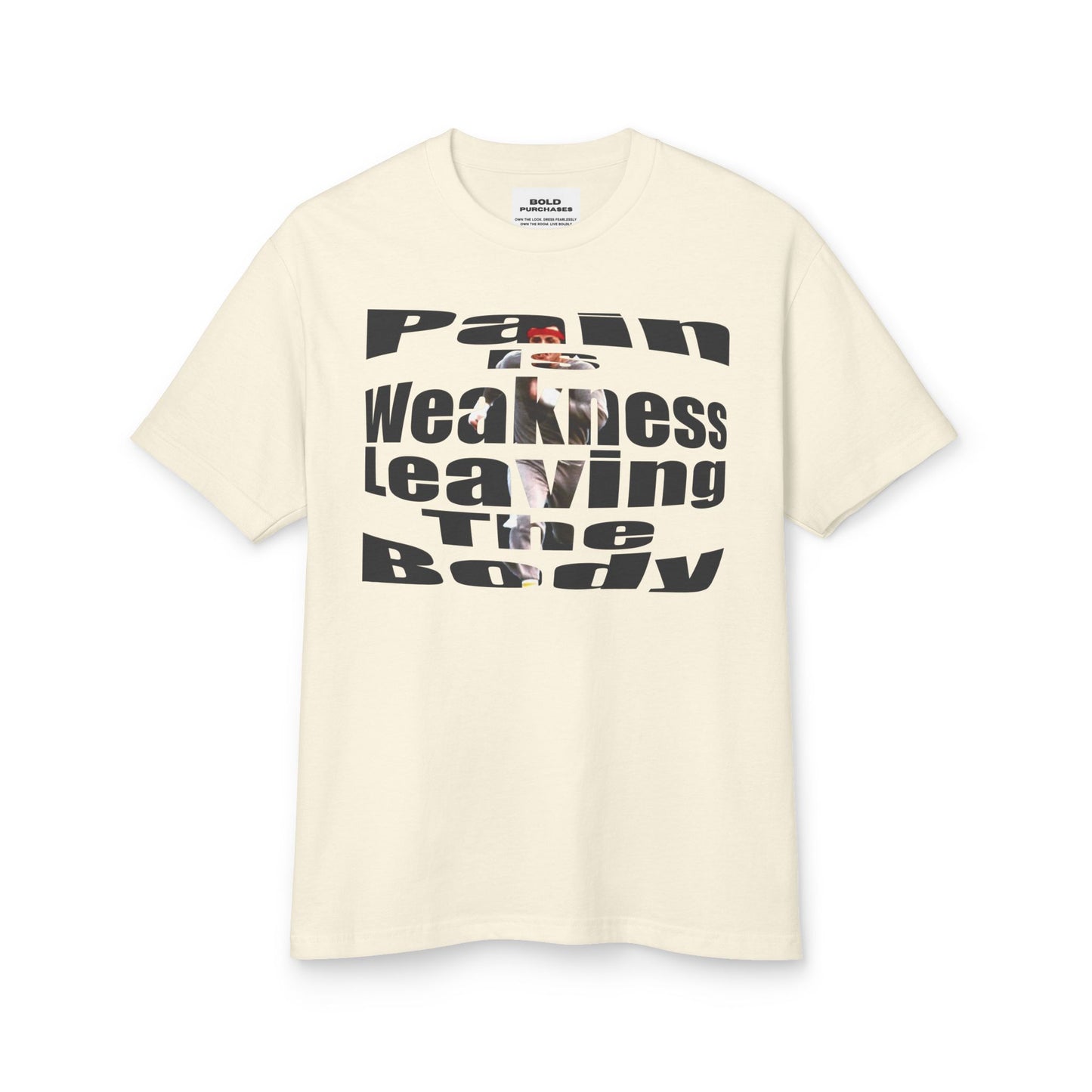 Pain is weakness leaving the body Unisex Garment-Dyed Heavyweight Cotton Tee