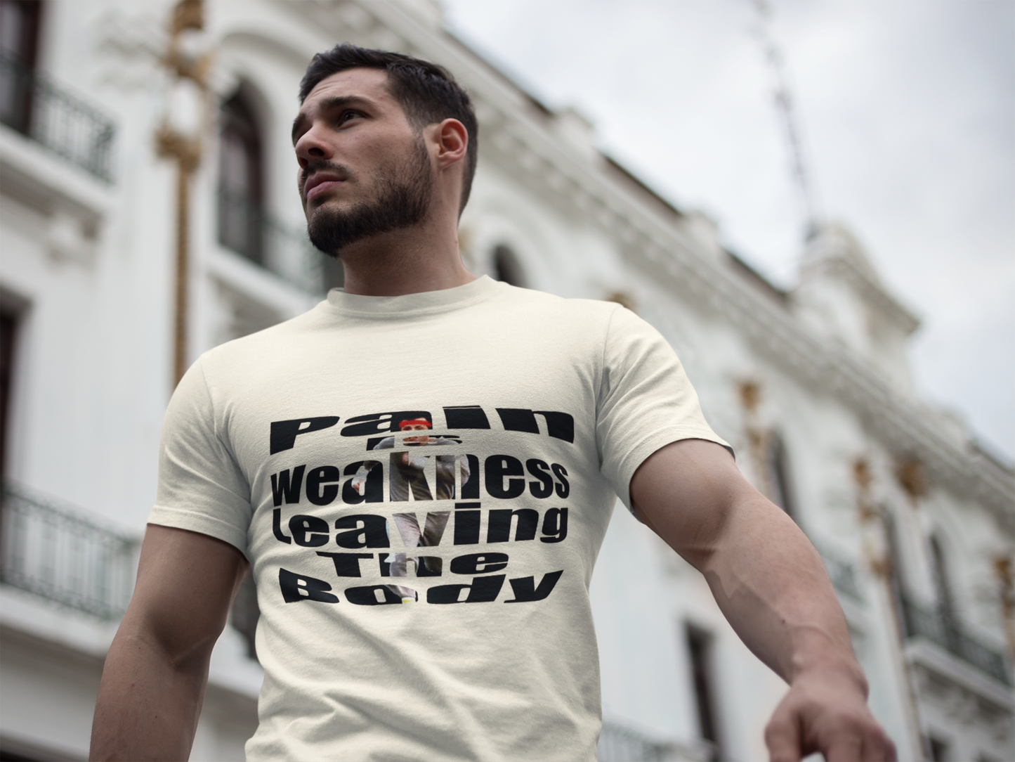 Pain is weakness leaving the body Unisex Garment-Dyed Heavyweight Cotton Tee