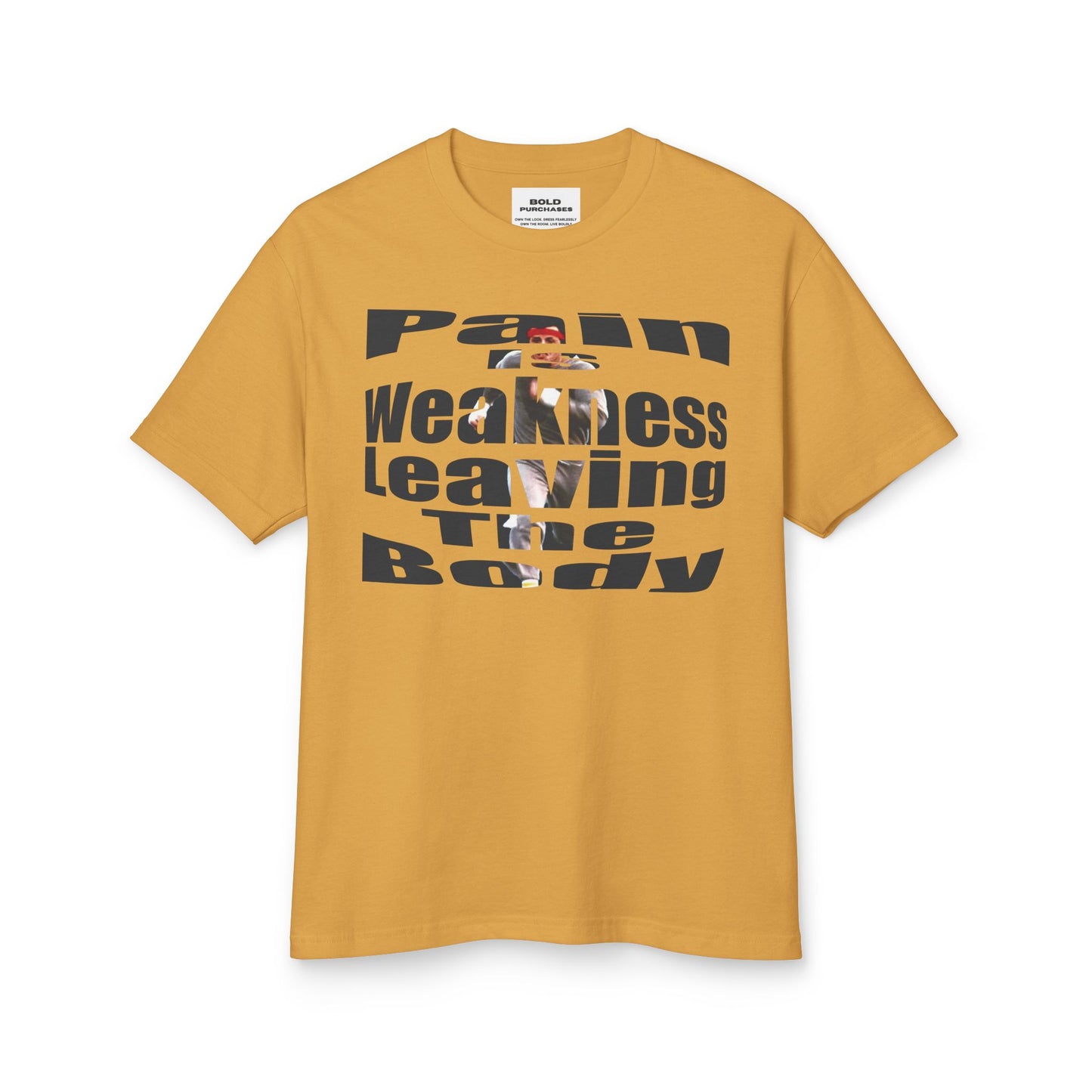 Pain is weakness leaving the body Unisex Garment-Dyed Heavyweight Cotton Tee